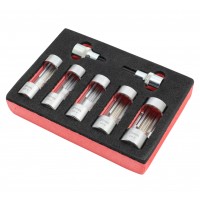 Strut Nut Socket & Hub Clamp Spreader Set - Includes 5 pc Bi-Hex 12 pt open sided 1/2" Dr Sockets