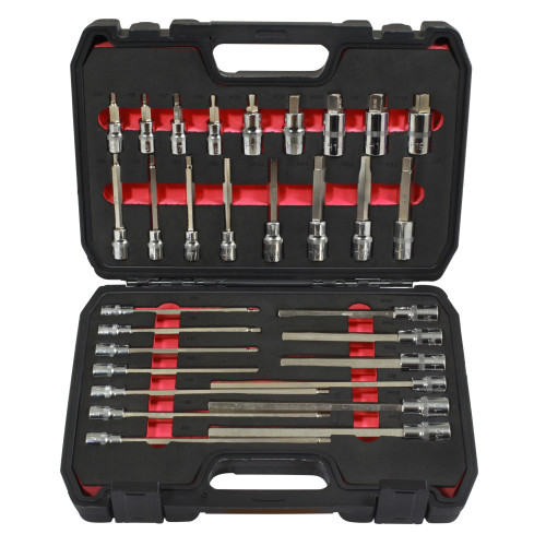 Hex Socket Bit Set 30pc - 3/8" and 1/2" Sq Drive